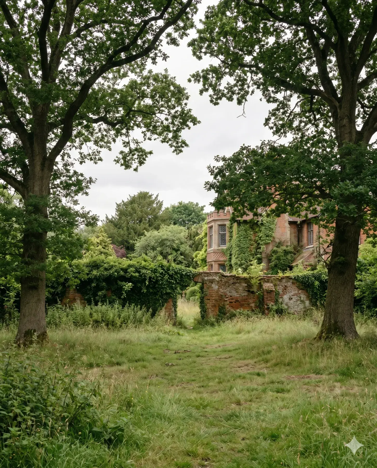 Before — Unused half of a 1.2-acre rear garden